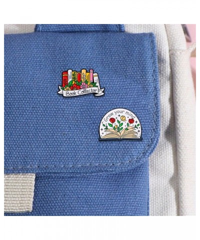 Enamel Pin for Book Lovers, Reading Lover Brooch Pins, Cute Funny Cartoon Books Brooch for Backpack Clothing, Gifts for Teach...