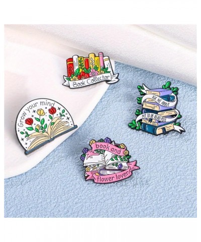 Enamel Pin for Book Lovers, Reading Lover Brooch Pins, Cute Funny Cartoon Books Brooch for Backpack Clothing, Gifts for Teach...