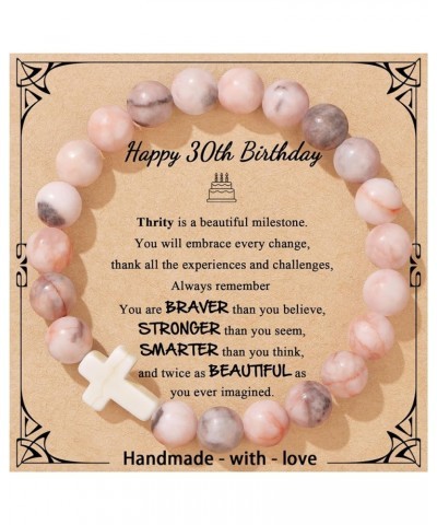 Birthday Gifts for Women Girls Natural Stones Bracelets 13 16 18 21 30 40 50 60 70 80 Year Old Happy Birthday Gifts for Girls...