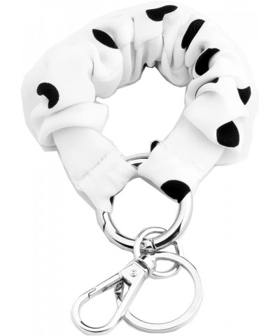 Polka Dot Wristlet Bracelet Multi-functional Stretchy Removable Key Ring White $8.31 Bracelets