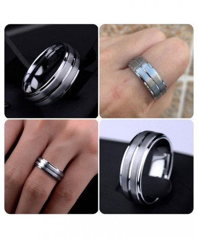 Newshe Wedding Rings Set for Him and Her Women Mens Tungsten Bands Sterling Silver Couples Size 5-12 Men's Size 11 & Women's ...