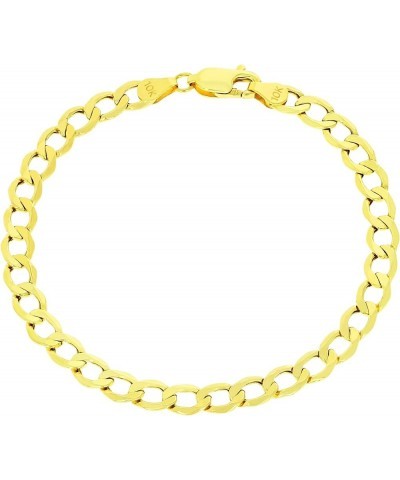 10k Yellow Gold 5.5mm Cuban Curb Link Chain Bracelet, Womens Mens Jewelry 7" 7.5" 8" 8.5" 9 Yellow 7.5 $88.92 Bracelets