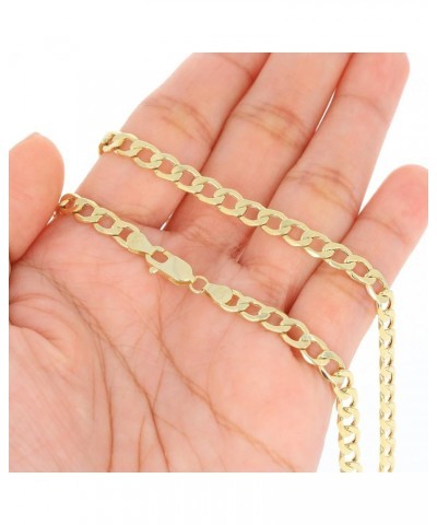 10k Yellow Gold 5.5mm Cuban Curb Link Chain Bracelet, Womens Mens Jewelry 7" 7.5" 8" 8.5" 9 Yellow 7.5 $88.92 Bracelets