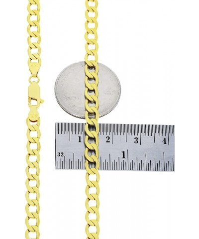 10k Yellow Gold 5.5mm Cuban Curb Link Chain Bracelet, Womens Mens Jewelry 7" 7.5" 8" 8.5" 9 Yellow 7.5 $88.92 Bracelets