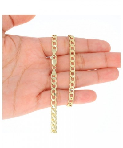 10k Yellow Gold 5.5mm Cuban Curb Link Chain Bracelet, Womens Mens Jewelry 7" 7.5" 8" 8.5" 9 Yellow 7.5 $88.92 Bracelets