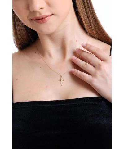 100% 14k Pure Gold Necklaces - Non Tarnish Cross Necklace for Women, Men, Boys, Girls or Kids | Dainty Charm Pendant Jewelry ...