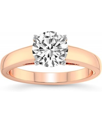 1 Carat -5 Carat | IGI Certified Lab Grown Diamond Engagement Ring | 14K Or 18K in White, Yellow Or Rose Gold | Allen Flat Ba...