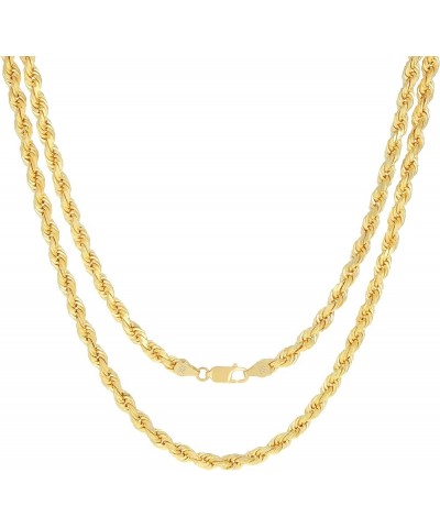 10k Yellow Gold 5mm Rope Chain Diamond Cut Necklace, Mens Womens Jewelry 16" 18" 20" 22" 24" 26" 28" 30 28 $192.06 Necklaces