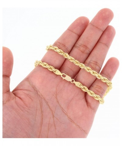 10k Yellow Gold 5mm Rope Chain Diamond Cut Necklace, Mens Womens Jewelry 16" 18" 20" 22" 24" 26" 28" 30 28 $192.06 Necklaces