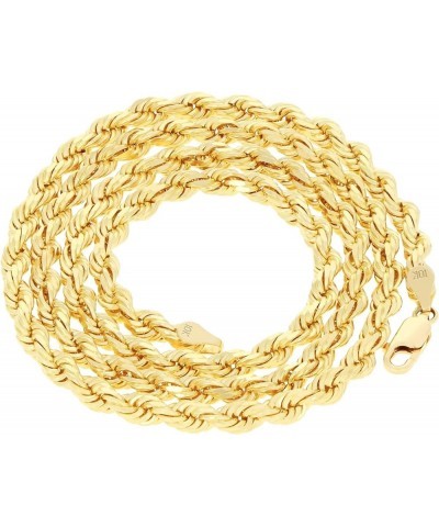 10k Yellow Gold 5mm Rope Chain Diamond Cut Necklace, Mens Womens Jewelry 16" 18" 20" 22" 24" 26" 28" 30 28 $192.06 Necklaces