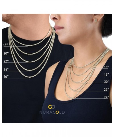 10k Yellow Gold 5mm Rope Chain Diamond Cut Necklace, Mens Womens Jewelry 16" 18" 20" 22" 24" 26" 28" 30 28 $192.06 Necklaces