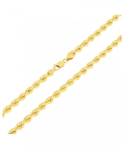 10k Yellow Gold 5mm Rope Chain Diamond Cut Necklace, Mens Womens Jewelry 16" 18" 20" 22" 24" 26" 28" 30 28 $192.06 Necklaces