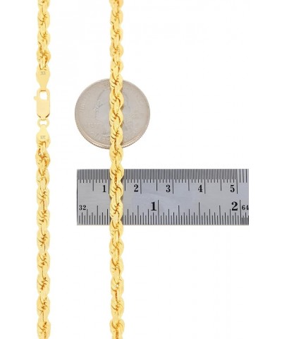 10k Yellow Gold 5mm Rope Chain Diamond Cut Necklace, Mens Womens Jewelry 16" 18" 20" 22" 24" 26" 28" 30 28 $192.06 Necklaces