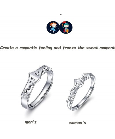 wedding ring sets for him and her，promise rings for couples，promise rings for her，matching rings for couples，love ring，Adjust...