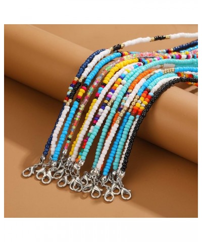 8Pcs Handmade Beaded Anklets for Women Girls Boho Colorful Beads Ankle Bracelets Adjustable Foot Anklet Set E $8.39 Anklets