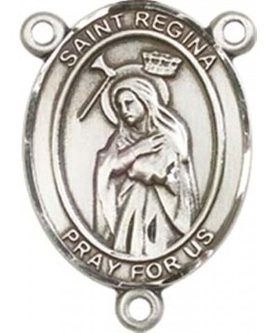 Sterling Silver Catholic Patron Saint Rosary Centerpiece Medal, 3/4 Inch Saint Regina $39.21 Pendants