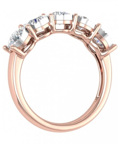 1 Carat 5-Stone Diamond Wedding Band Ring in 14K Gold - IGI Certified Rose Gold $166.50 Bracelets