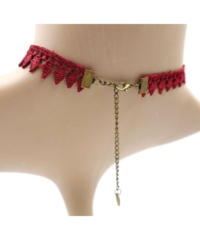 Vintage Princess Lolita Lace Victorian Necklace Bracelet Edwardian Vampire Gothic Choker Pendant Red2 $8.79 Necklaces