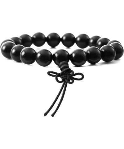 6-8mm Wood Beads Bracelet Prayer Beads for Meditation Buddha Tibetan Bracelet for Men and Women B3:10MM Ebony $8.69 Bracelets