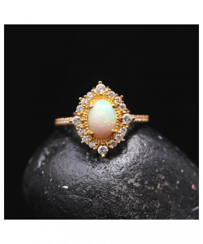 Exquisite Opal Rings for Women - Stunning Promise Ring for Engagement & Gift – Natural Ethiopian Fire Opal Ring, Anniversary ...