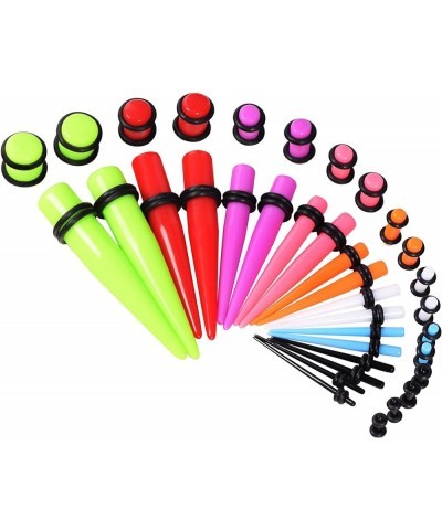 36 PCS Small Gauges Set Acrylic Tapers Tunnels Kit Piercing Earrings with O-rings 12G-00G Mixed Colors $7.49 Body Jewelry