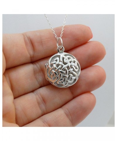 Sterling Silver Oval Locket Necklaces for Women, 18" Cable Chain Oval 9 $15.30 Necklaces