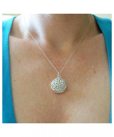 Sterling Silver Oval Locket Necklaces for Women, 18" Cable Chain Oval 9 $15.30 Necklaces