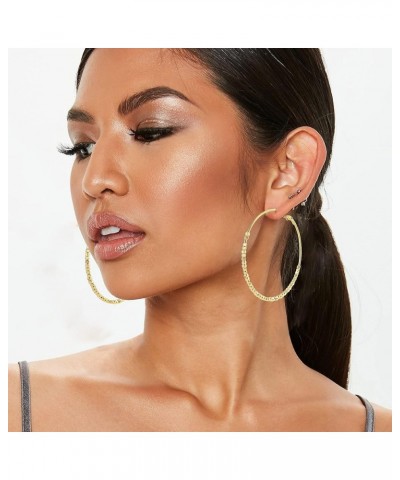 Big Gold Hoop Earrings,14k Gold Plated Large Gold Hoop Earrings Big Gold Hoops for Women Thin Large Hoop Earrings $9.35 Earrings