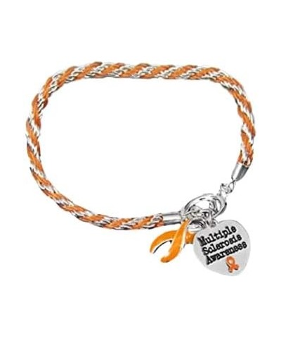 | Multiple Sclerosis Awareness Charm Bracelet with Accent String - Orange Ribbon Bracelets for MS Awareness 1 Bracelet $32.99...