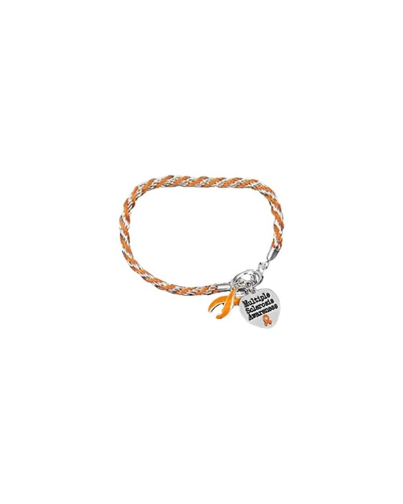 | Multiple Sclerosis Awareness Charm Bracelet with Accent String - Orange Ribbon Bracelets for MS Awareness 1 Bracelet $32.99...