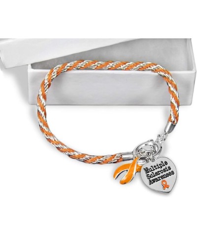 | Multiple Sclerosis Awareness Charm Bracelet with Accent String - Orange Ribbon Bracelets for MS Awareness 1 Bracelet $32.99...