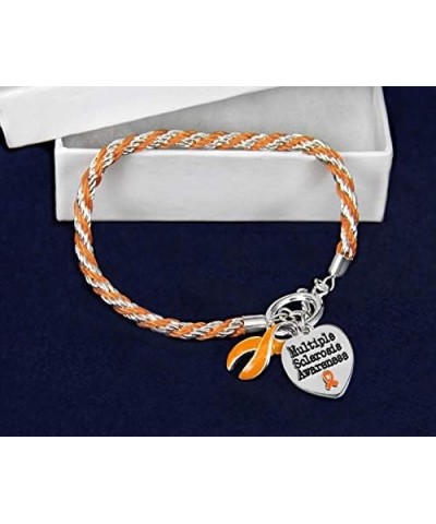 | Multiple Sclerosis Awareness Charm Bracelet with Accent String - Orange Ribbon Bracelets for MS Awareness 1 Bracelet $32.99...