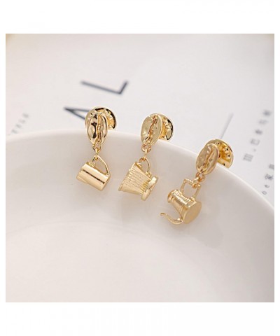 Coffee Cup Brooch Set Fashion Enamel Brooch Pins Set for Unisex Child Women's Clothing Decorate(3pcs 3D Coffee) $9.68 Brooche...