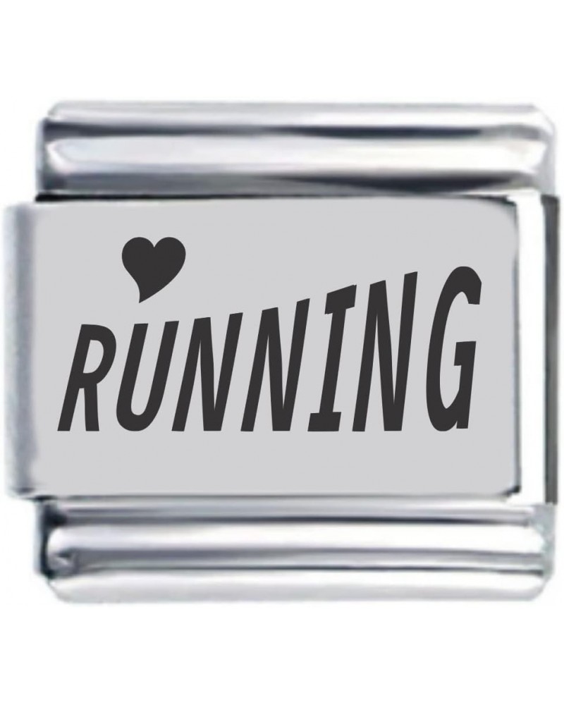 Heart Running Laser Italian Charm $8.27 Bracelets